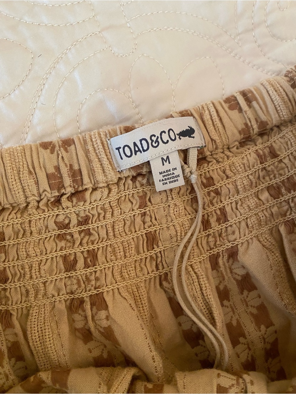 Toad&Co organic cotton drop ruffle midi skirt Medium - Picture 3 of 7